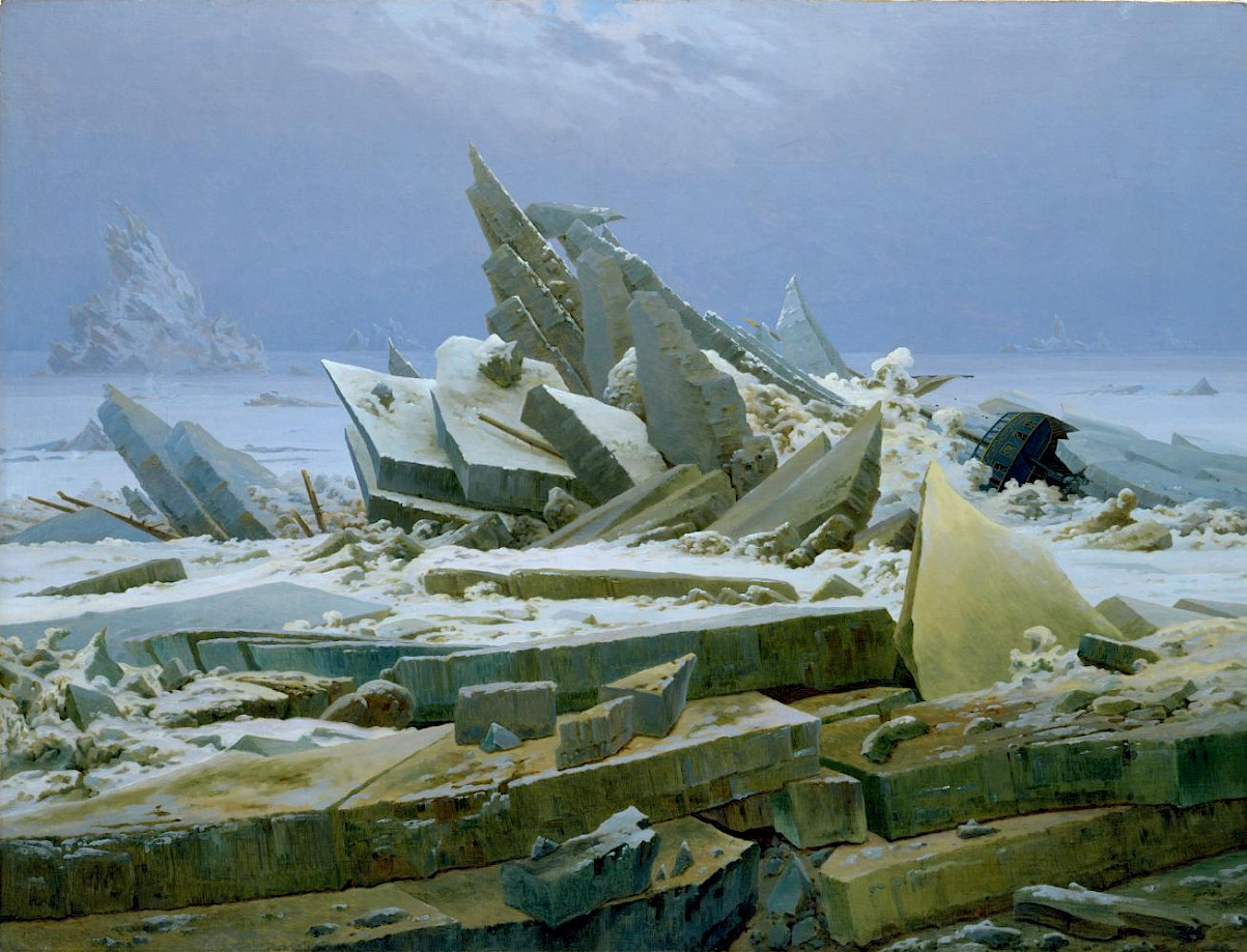 Caspar David Friedrich, "The Sea of Ice", 1823-4. Credit: Wikimedia.